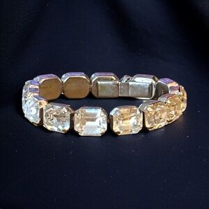 Vintage Weiss Emerald cut rhinestone bracelet